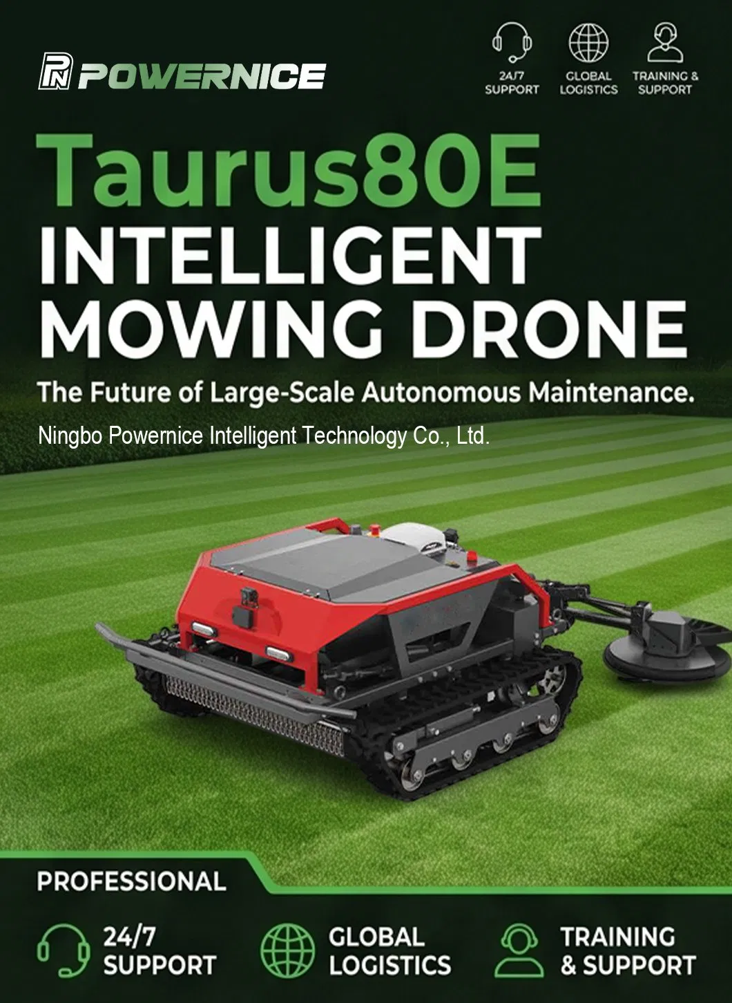Auto Mower safely navigating a steep 60-degree incline